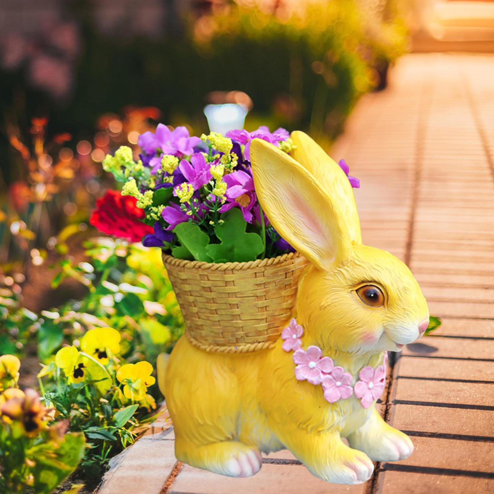 

Flowerpot Small Planter Container Landscape Pot Animal Cactus Holder Bonsai for Office жовтий