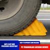 Reinforced Wheel Stopper For Secure Vehicle Parking Nonslip Base Design Wheel Chocks Garage Space Optimization