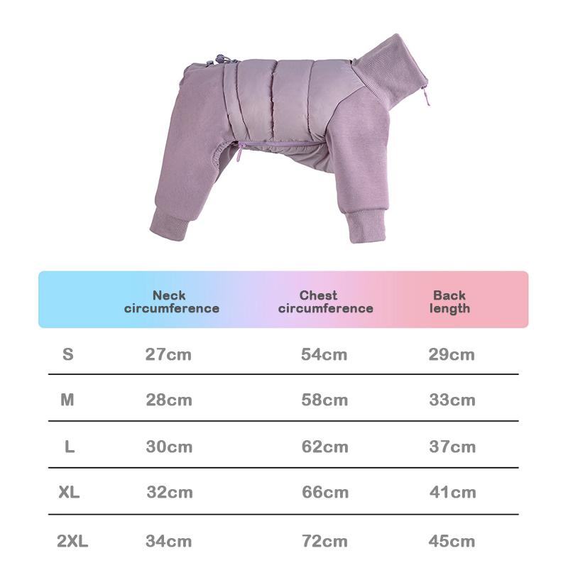 Dog Outdoor Cold Proof Clothing Warm Sports Pet Clothing For Dog Autumn Winter Keep Warm Four LegDog Full Pack Cotton Jacket