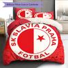SK Slavia Praha Pattern Bedding Home Decoration Birthday Gift (1 * Duvet Cover + 2 * Pillowcase, Without Core)
