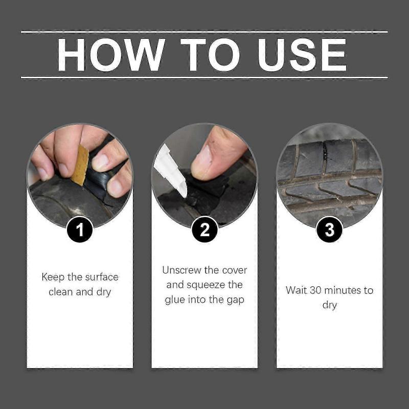 Premium Tire Repair Sealant - Easy-to-Use, Wear-Resistant Epoxy for Automotive Gaps, Temperature Resistant, Flexible & Fast-Drying 120ml