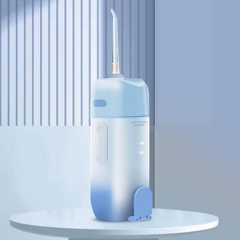 

Портативный стоматологический ирригатор для полости рта, USB-перезаряжаемый, водяная нить, струя, зубочистка, 4 насадки, 200 мл, машинка для полоскания рта синий