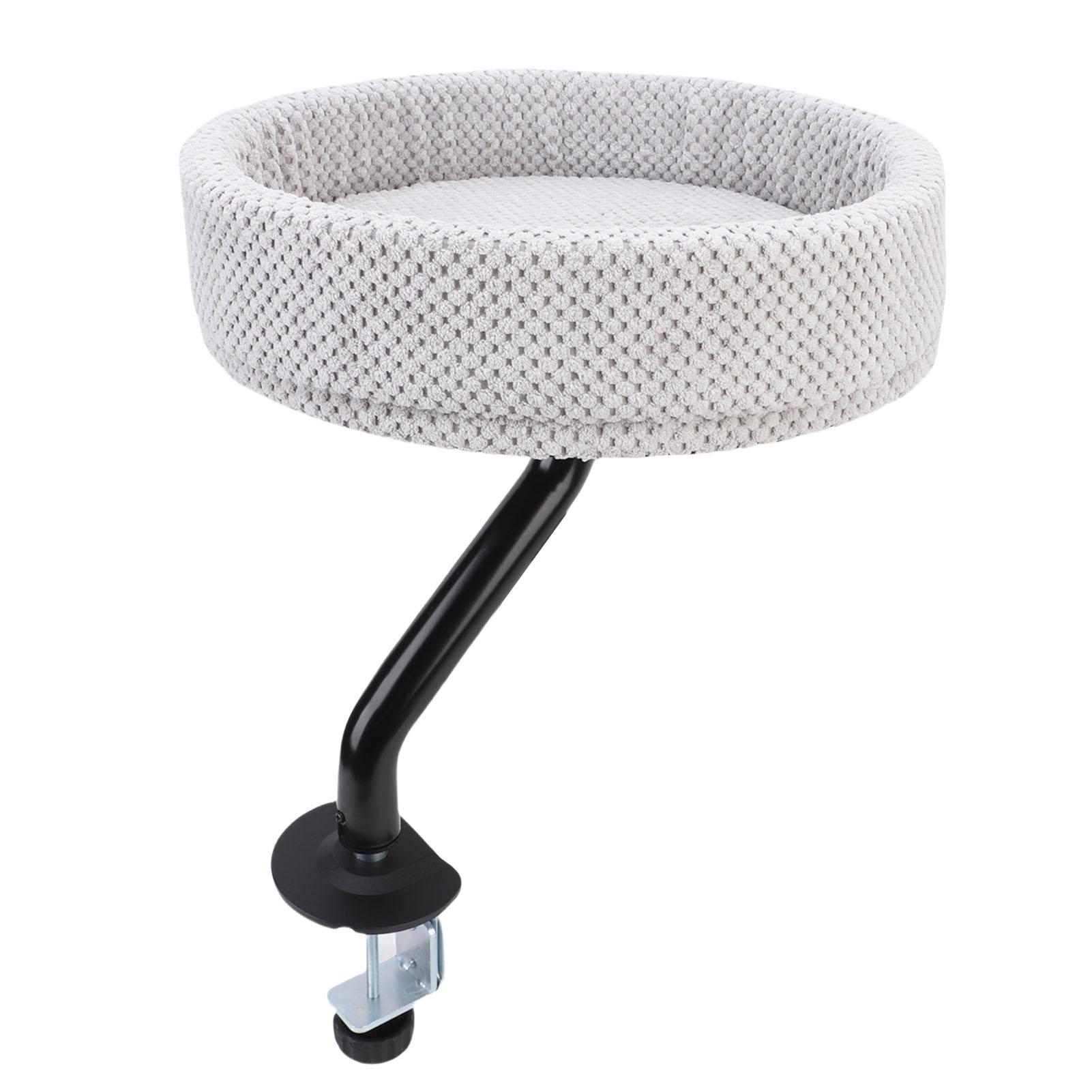 

Desk Cat Bed Comfortable Desktop Adjustable Cat Hammock Perch with Sturdy Iron Frame for Office Home