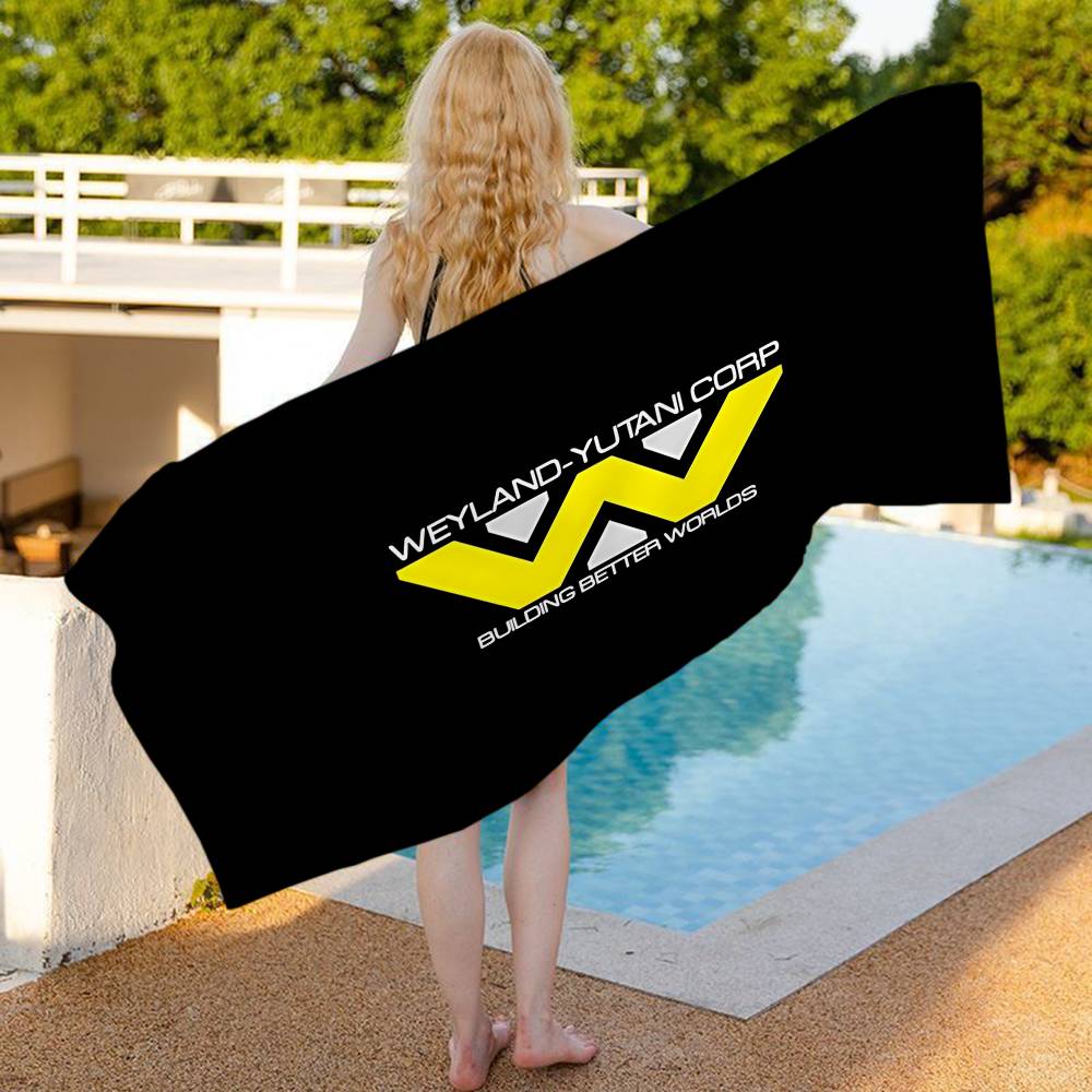 A-Weylands-yutani Microfiber Blanket Quick Drying Beach Towels Oversized Printing Super Absorbent Pool Towel Blanket