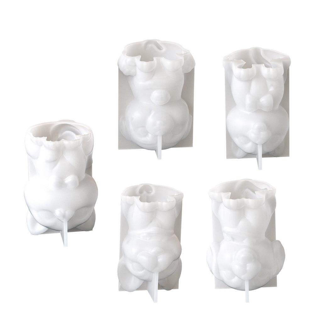 Silicone Crafting Mold Candle Moulds Resin Art Moulds Dog Shape Craft Molds Candle Making Molds for Hand-Making