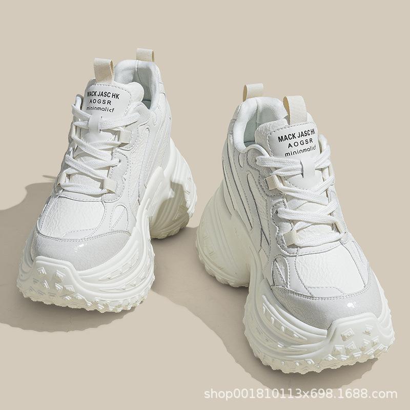 Inner heightening women's shoes 12cm new breathable dad shoes platform mesh small sports casual shoes women A2501