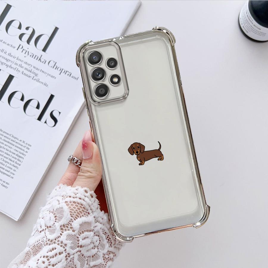 Phone Cover Case for Samsung Galaxy A13 A15 A35 A36 A26 A21s A16 A24 A52 A17 A33 A25 Creative Minimalist Dachshund