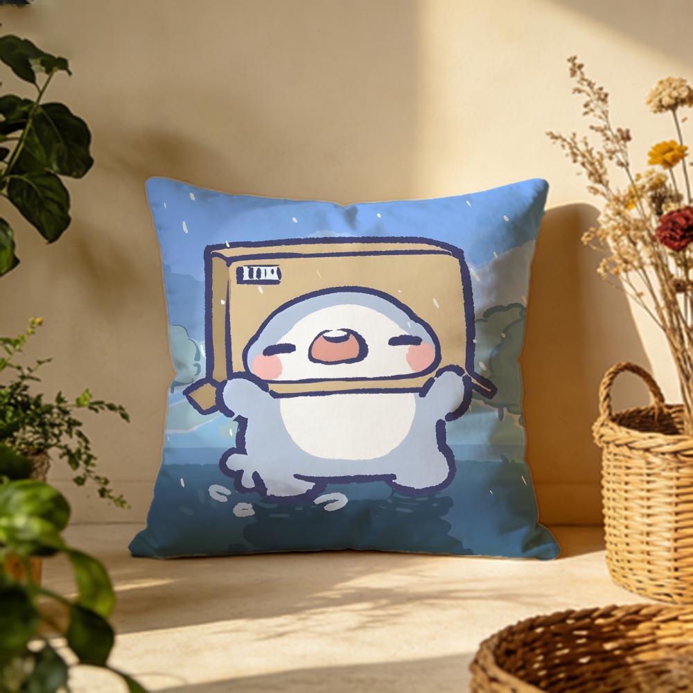 Stylish FFat Sharkful Cushion Cover Versatile DoubleSided Pillow Case Fit for Sofa Bed Car  Daily Decor