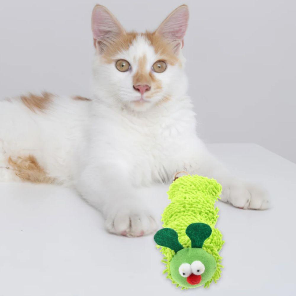 

Soft Caterpillar Plush Cat Toy Simulation Cat Teeth Grinding Toy Funny Cat Chew Toy Self Pleasure