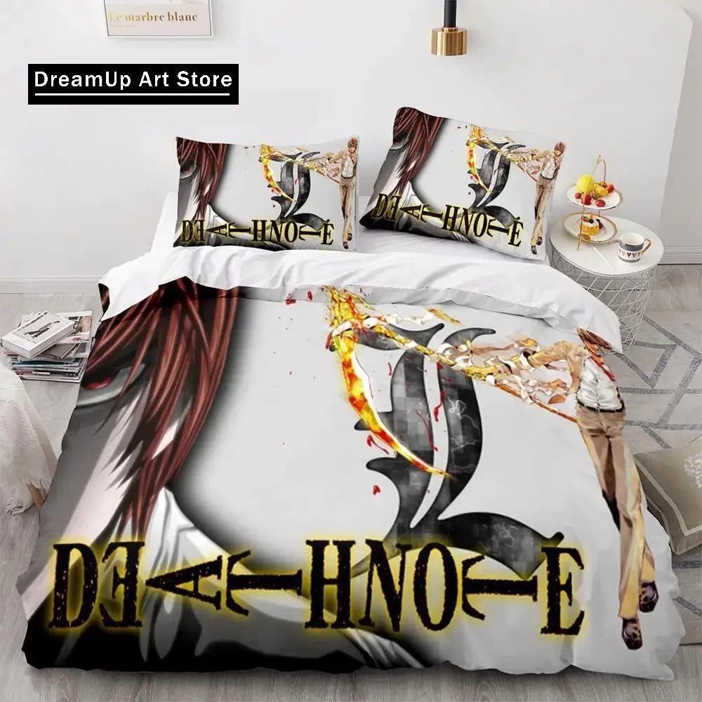 3D Print Anime Death Note Bedding Set Single Twin Full Queen King Size Bed Set Adult Kids Bedroom Duvet Cover Sets Home Textiles