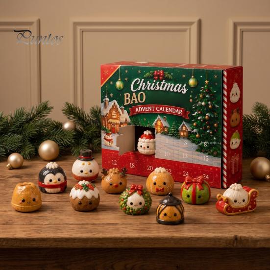 Pädagogischer Sensorik-Spielzeug-Weihnachts-Quetsch-Adventskalender 2026, 24 Tage Knödel Fidget Spielzeug Countdown-Kalender, Weiche Stressbewältigung für Erwachsene,