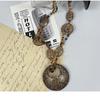 Retro Round Resin Necklace: Versatile, Fashionable High-End Clavicle Chain for Women