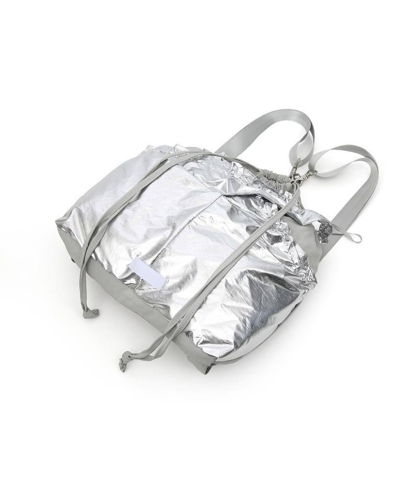 Undercontrol Studio Pocket Detail Detachable Strap Backpack Shoulder Bag Women'S Bag 2-Way Layered Cabbage Bag / Silver Metal Layer