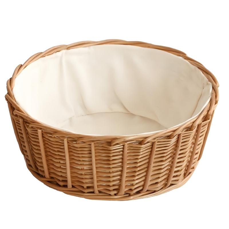 Willow Storage Basket Natural Fiber Container Handwoven Organizer For Home Decoration And Practical Use