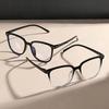 3 Pairs of Rectangular Frame Anti Blue Light Glasses for Men and Women Fashionable Glasses with Simple Style