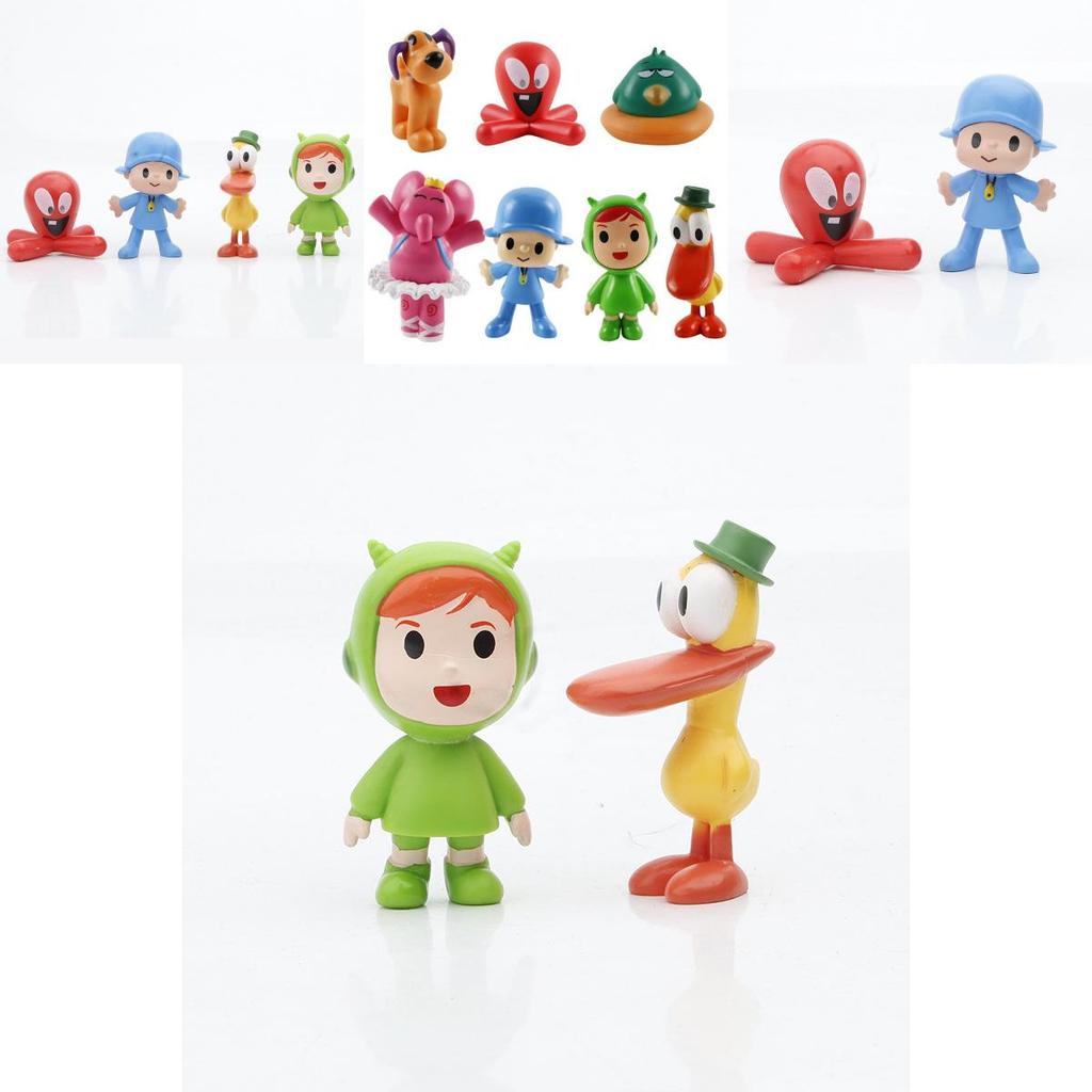 Entzückendes Pocoyo Zinkia Plüschfiguren-Set Enthält Bunte Elefanten- und Entenspielzeuge