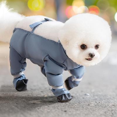 Wasserdichte Hundestiefel mit Hosenträgern Verstellbare Hundestiefel Haustierschuhe Schmutzabweisende Anti-Sturz-Stiefel Rutschfest & Sturzsicher Wasserdicht Weich