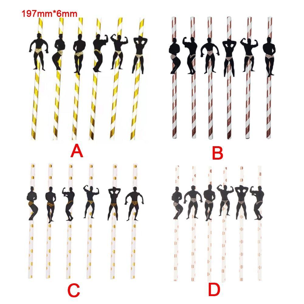 Male for Bachelorette Party Party Supplies Drinking Accessories Disposable Straws Paper Straws