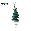 Beach Lover Gift for Family Sea Glass Tree Ornament, Handmade Starfish Hanging Modern Coastal Home Decor Decoration, Style Pendant Christmas Tree, Bag