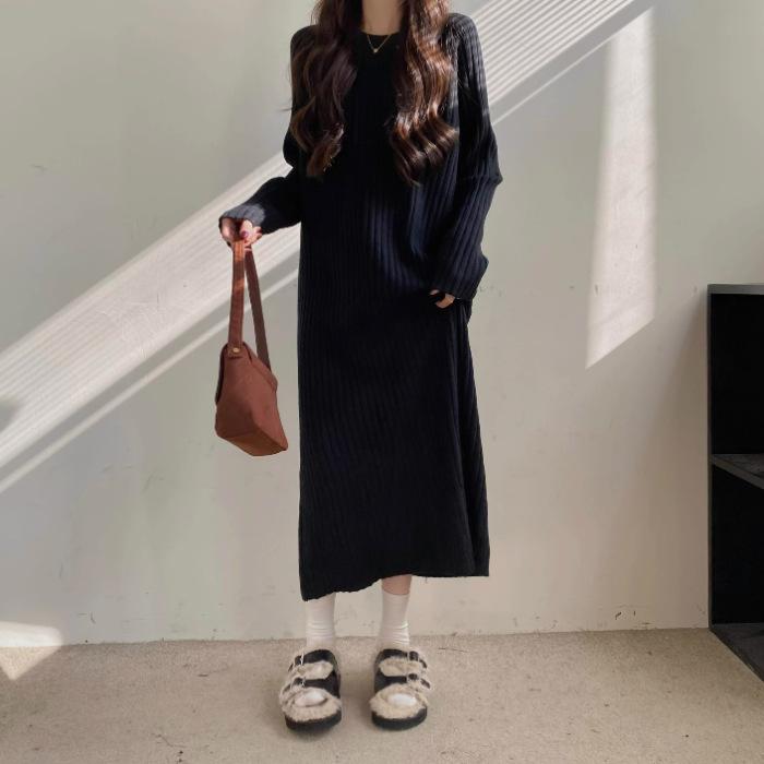 Fat Mm Large Size Women's Clothing New Spring and Autumn Lazy Wind Long Dress with Coat Knee Bottom Skirt