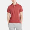 Timberland Solid Color Breathable Casual Short Sleeve Polo Shirt Men tops Burgundy A6RBN-DH9