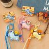 Cartoon Rotatable Pony Pendant Keychain Kawaii Creative Horse Cute Doll Ornament Backpack Decoration Accessories Toy Gifts
