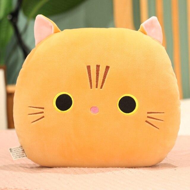 

1pc 30cm Kawaii Cat Head Plush Toys Cartoon Animal Cat With Hand Warmer andBlanket Dolls Cushion Stuffed Soft Pillow For Girls St Practical Use 30cm doll оранжевый