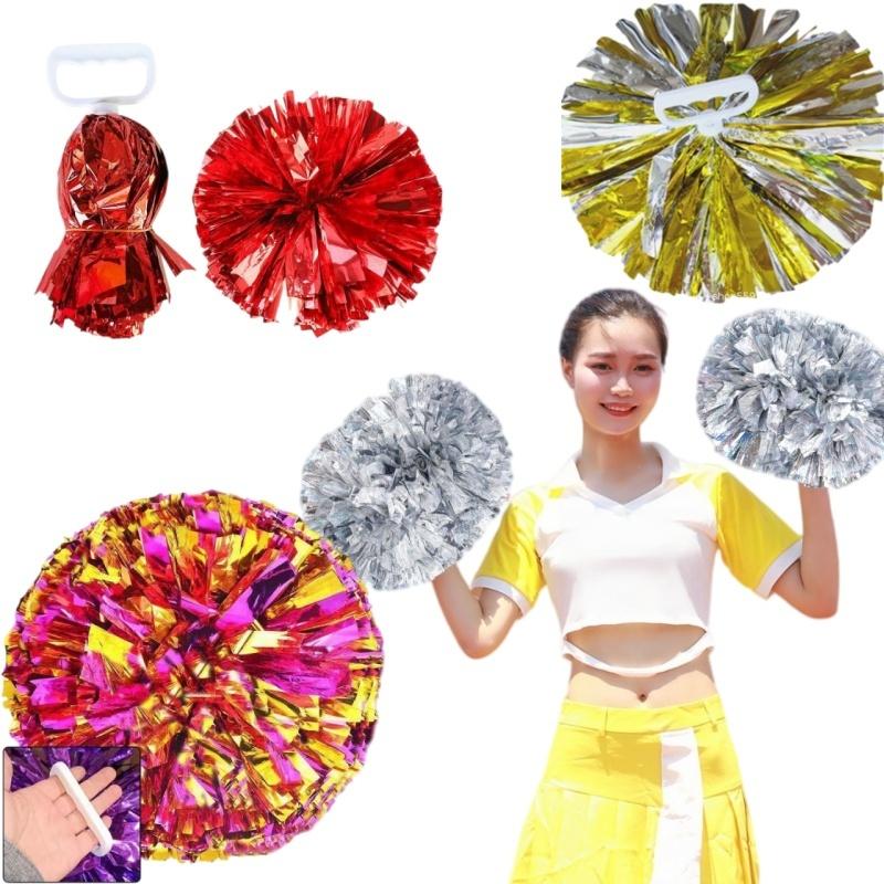Pompon Multicolori Gioco per Bambini da 5/6 Pollici Palla Tifo per Animali da Compagnia Accessori 'Forza!' Economici Pratici Decorazioni per Festa di Cheerleading Danza Concerto
