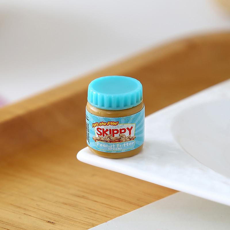 6pcs Miniature Dollhouse Simulation Of Peanut Butter Model Decor Toy Doll Accessories Toy Model Home Decoration