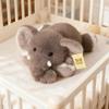 Lying Prone Baby Elephant Plush Toys Cozy Fluffy Cartoon Appease Animal Doll Warm Home Throw Pillow Cute Birthday Gift To Family