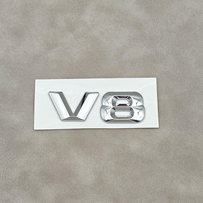 3D ABS Chrome Letters V6 V8 V10 V12 Car Fender Rear Trunk Badge Sticker For W205 W204 W213 W212 W221 Accessories