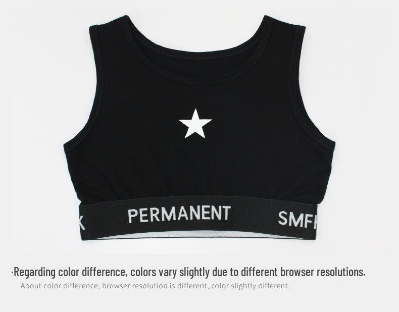 Dívčí černý crop top na jazzový tanec s vysokým pasem