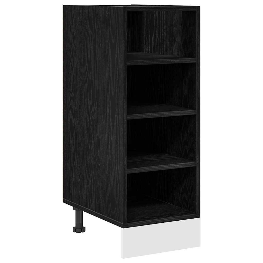 Kitchen Base Cabinet Black Oak Effect 30 x 44.5 x 81.5 cm