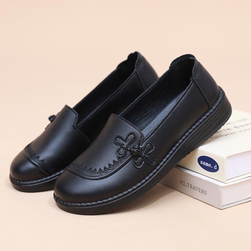 Round-toed Retro Single Shoes for Women, Versatile, Casual, Comfortable, Flat and Soft-soled