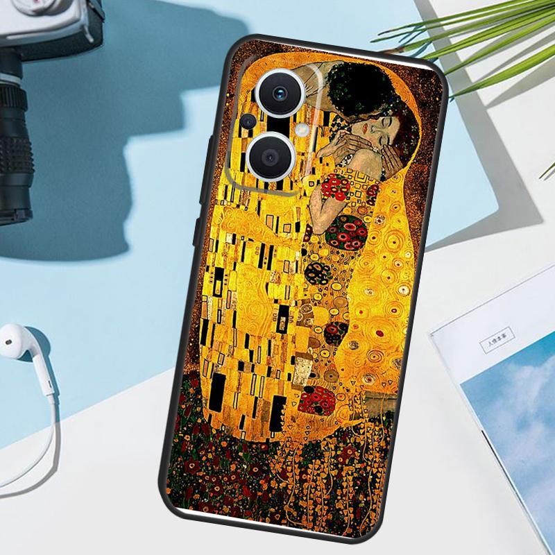 Sternennacht Klimt Kuss Hülle Für OPPO Reno 11 12 13 13F 12F 11F 8T 7 8 10 Pro OPPO Find X8 Pro X6 X3 X5 Lite Abdeckung