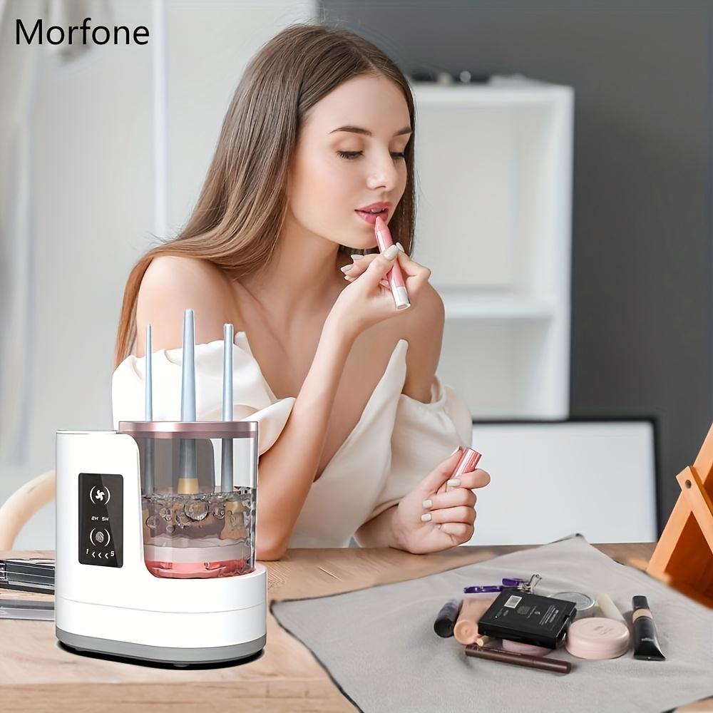 Elektrický čistič a sušička štětců na make-up - pro čištění štětců na make-up, kosmetických lisů a podložek, automatické hloubkové čištění, napájení z USB, nastavitelný časovač
