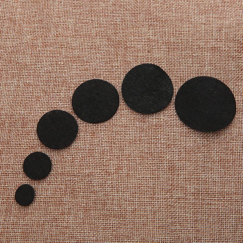 500pcs 8/10/15/20mm White Black Round Non Woven Felt Circle Pads for DIY Baby Girls Flower Backing Hair Accessories