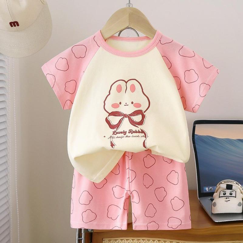 Set Tuta Sportiva Estiva da Bambino con Stampe di Cartoni Animati per Bambini Piccoli