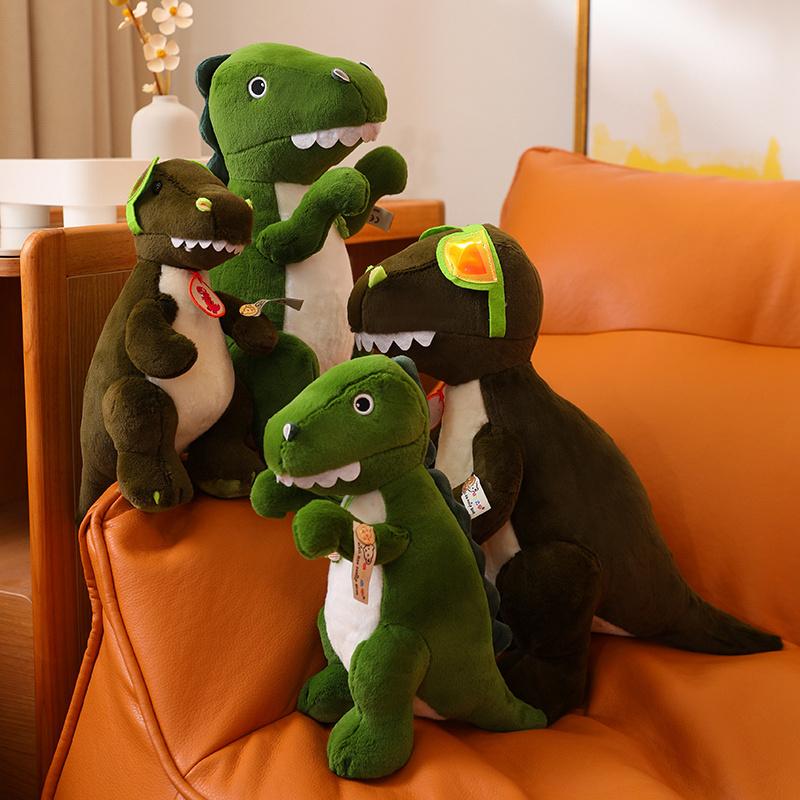 27/47cm Kreatywne pluszowe zabawki dinozaury Zielony dinozaur wypchany zabawka dla dzieci kreskówki dinozaury prezenty świąteczny towarzysz prezent urodzinowy