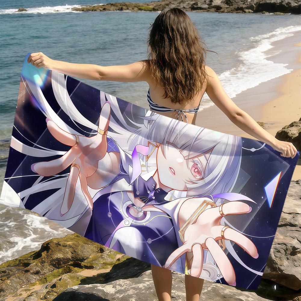 Mornye wuwa game Wuthering Waves Towel soft printed Beach Towels Trip Towel swim Summer Holiday Vacation bathing Pool Camp Gift