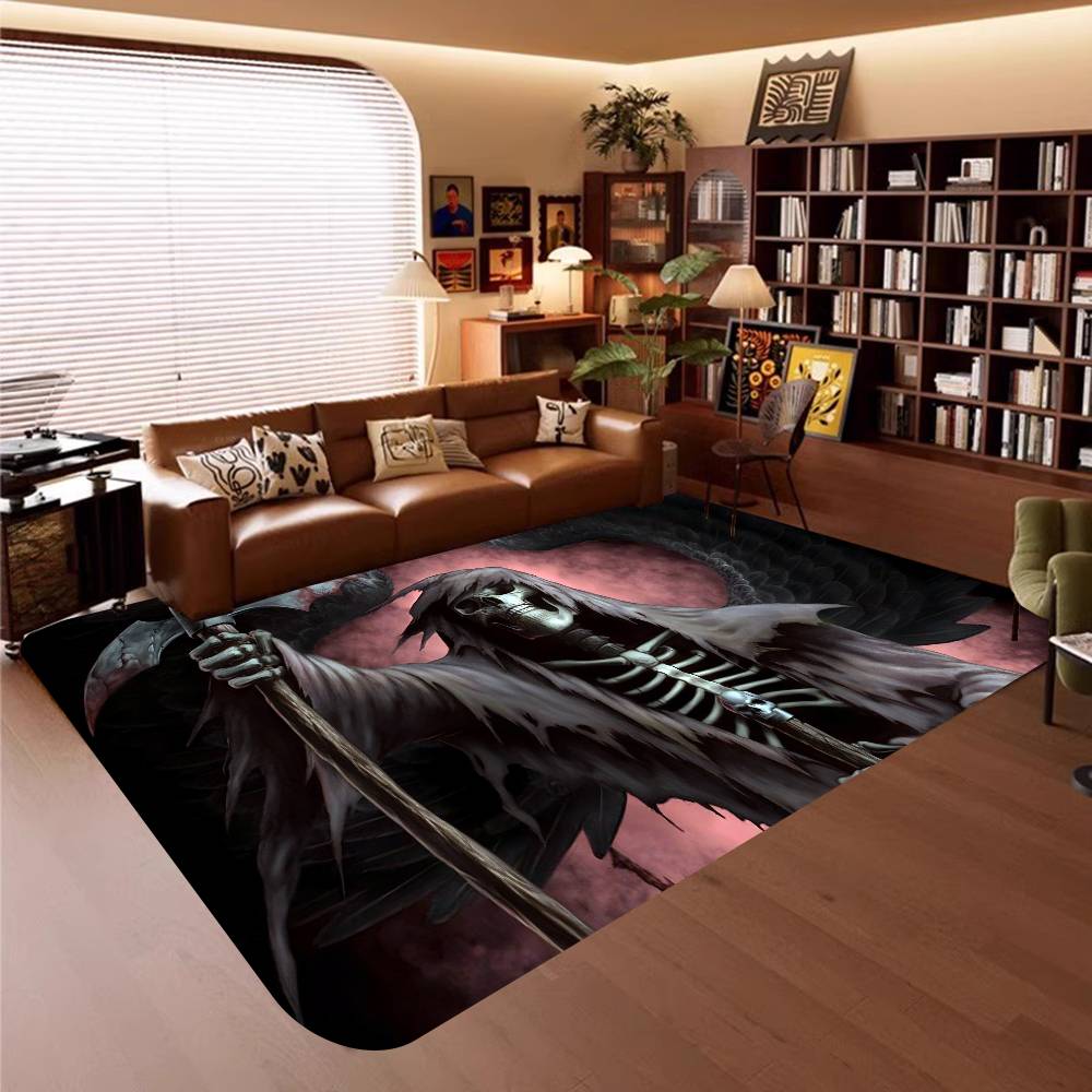 D-Dark Grim Reaper Anime Entrance Door Mat Nordic Style Home Doormat Bathroom-Toilet Mats Bedroom Hotel Decor Mat