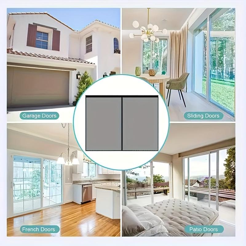 Garage Door Screen 16 x 7 ft for 2 Cars 5.2 lbs Heavy-Duty Fiberglass Mesh for Quick Entry Self Sealing Magnet Retractable