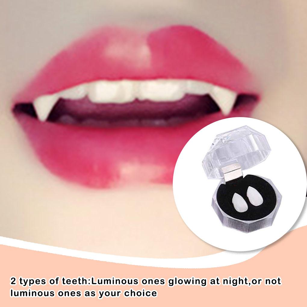 1 pár Halloweenské Cosplay Upíří Tesáky Zuby Maškarní Kostým Zubní Náhrady Rekvizity Upíří Zombie Zuby