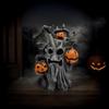 Pumpkin Figurine Resin Halloween Pumpkin Skull Tree Halloween Pumpkin Tree Sculpture Ornaments Outdoor Garden Decoration