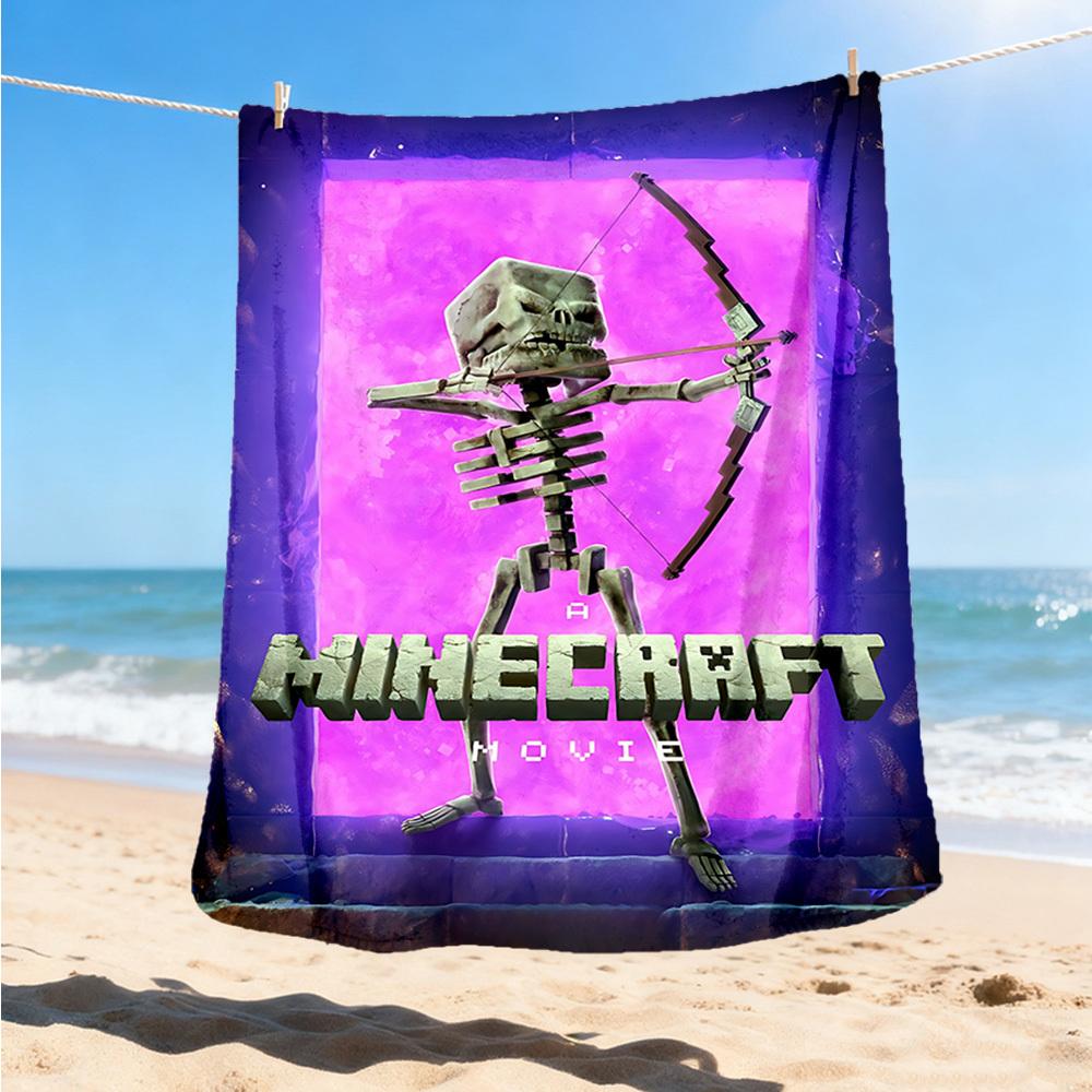 

1 шт. Постер до фільму Minecraft, вулична фланелева ковдра, затишна та тепла, м яка, для гри, для сну, для кемпінгу, 80x120cm