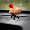 Car Ornaments Mini Capybara Figurine on 360 Degree Swivel Chair Relaxed Posture with Bubblegum Detail Cute Desk Toy for Car Dashboard Office Shelf