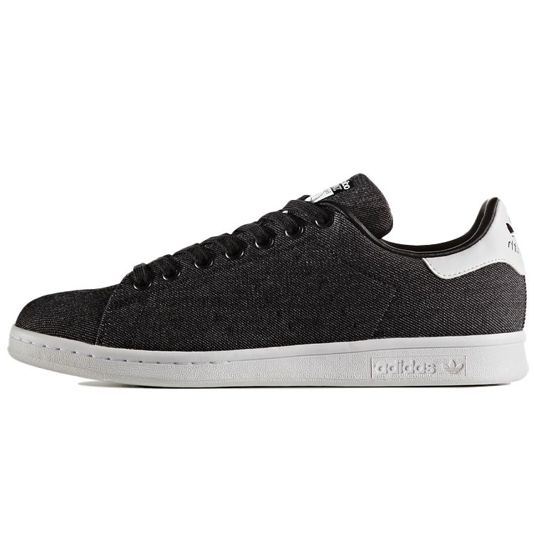 Adidas Originals Stan Smith Denim Low-Top Sneakers Unisex Sneakers Black BY9189