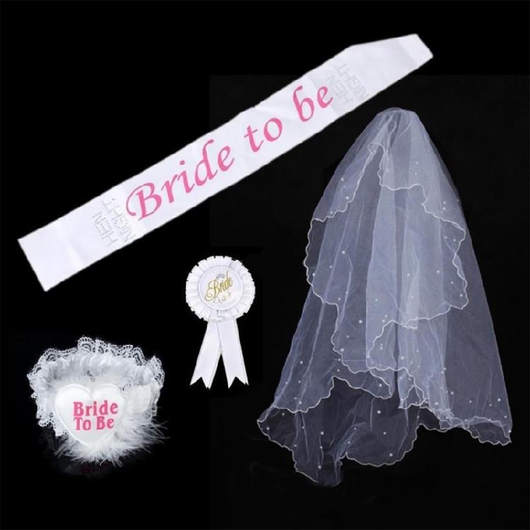 Bachelorette Party Veil Bride To- Be Veil Bride Veil For Wedding Veil Short Veil