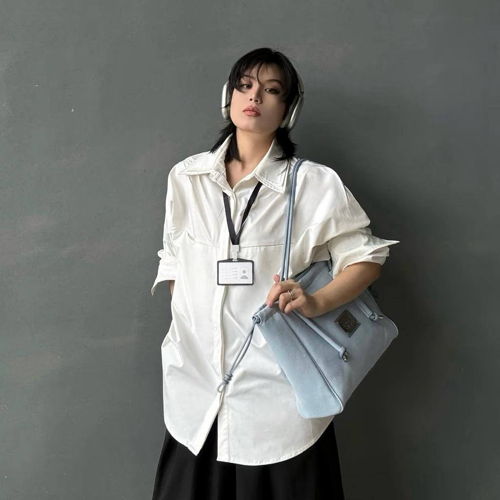 New Lee Fabric, PU Crossbody Bag, Shoulder Bag, Handbag Large Women's Light Blue LE250015L-502