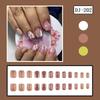 24 Pcs Press On Nail With White Flower Heart Design False Nail Manicure For Elegant And Stylish Look In Any Occasion
